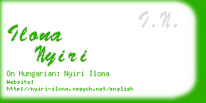 ilona nyiri business card